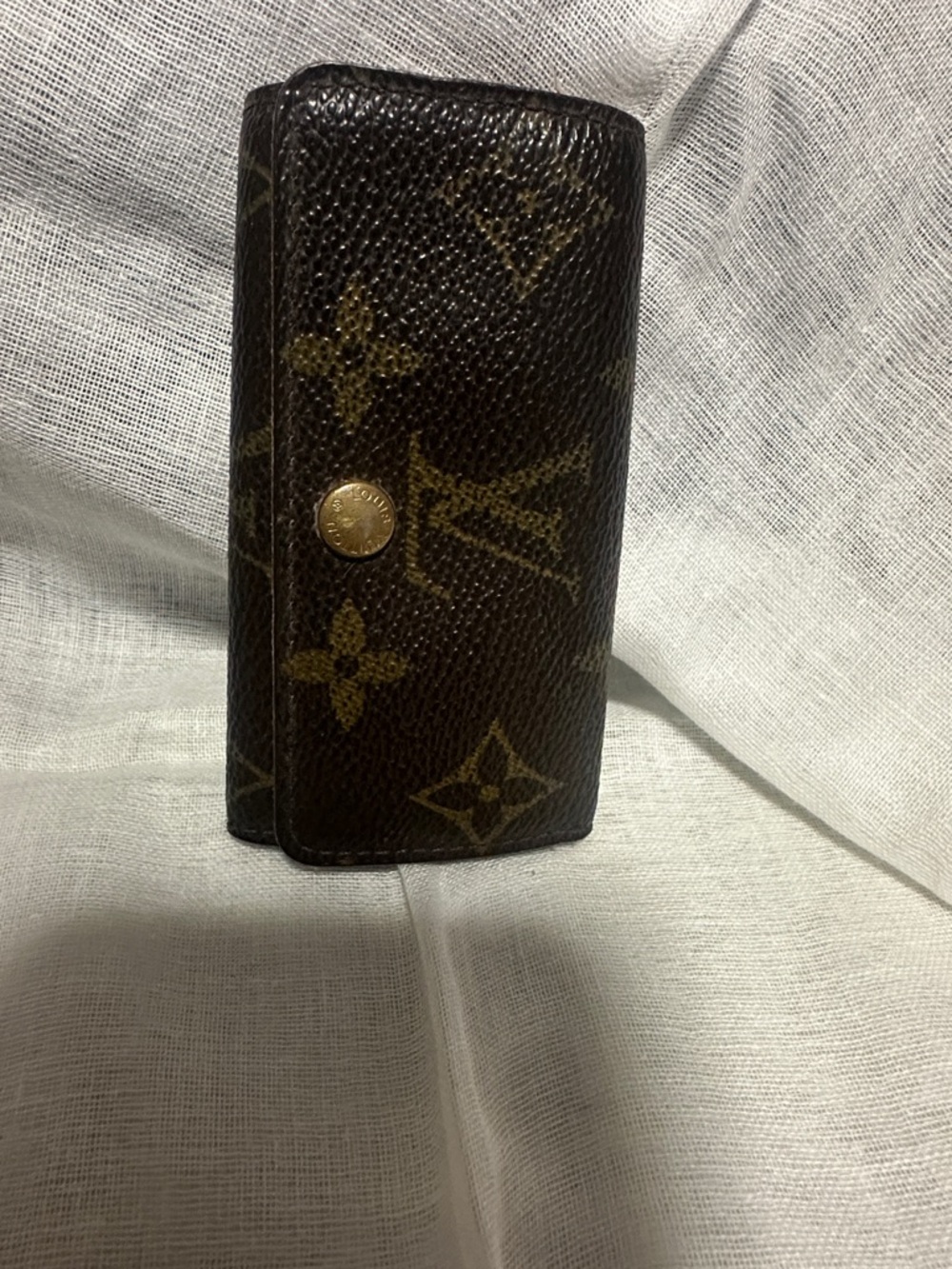 Louis Vuitton Monogram Canvas Key & Card Holder Dark Brown w/Gold Hardware 💯% - Picture 2 of 14